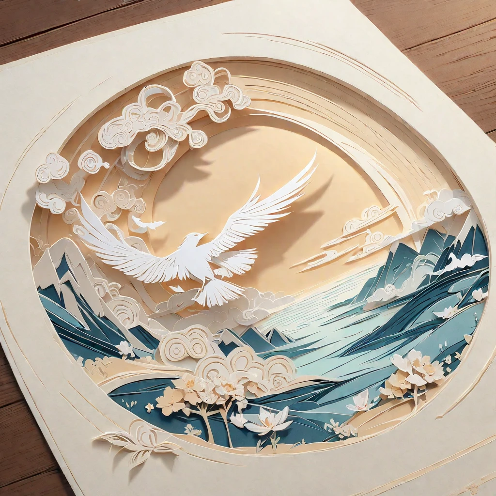 (Masterpiece, Best Quality:1.2), paper embossing, alone