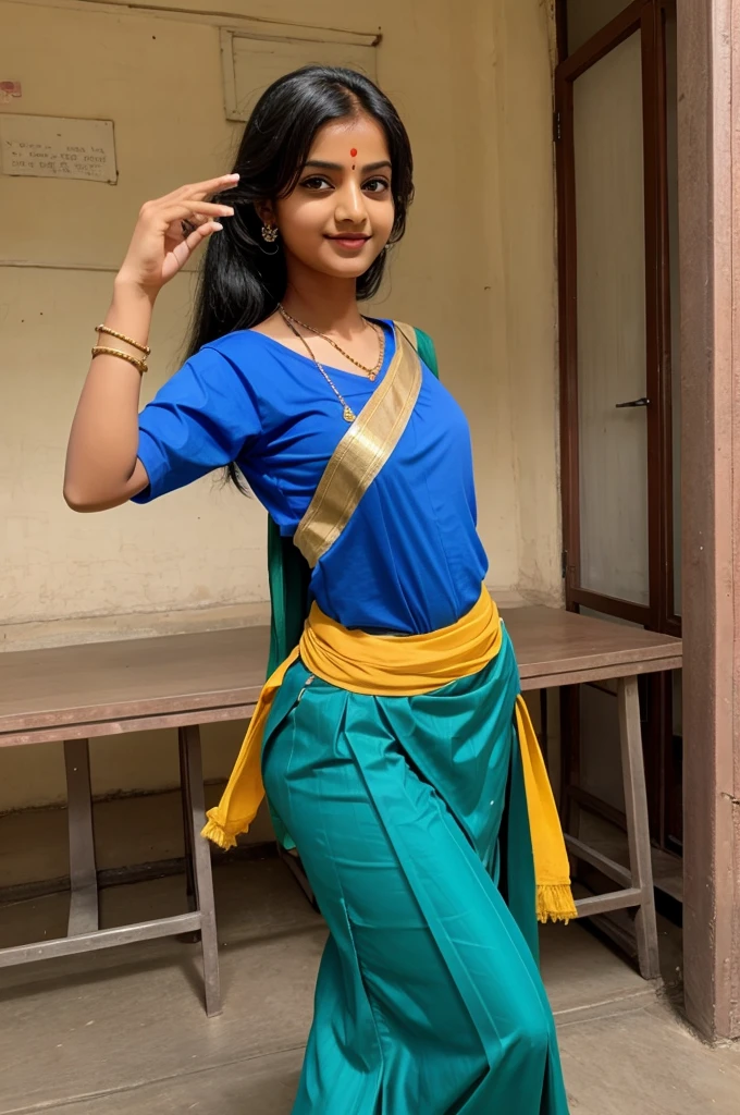 Balmukand is dancing in school campus