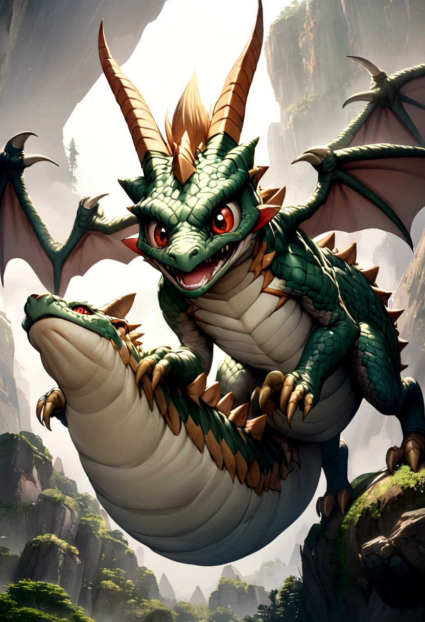 Clash of cute baby dragon