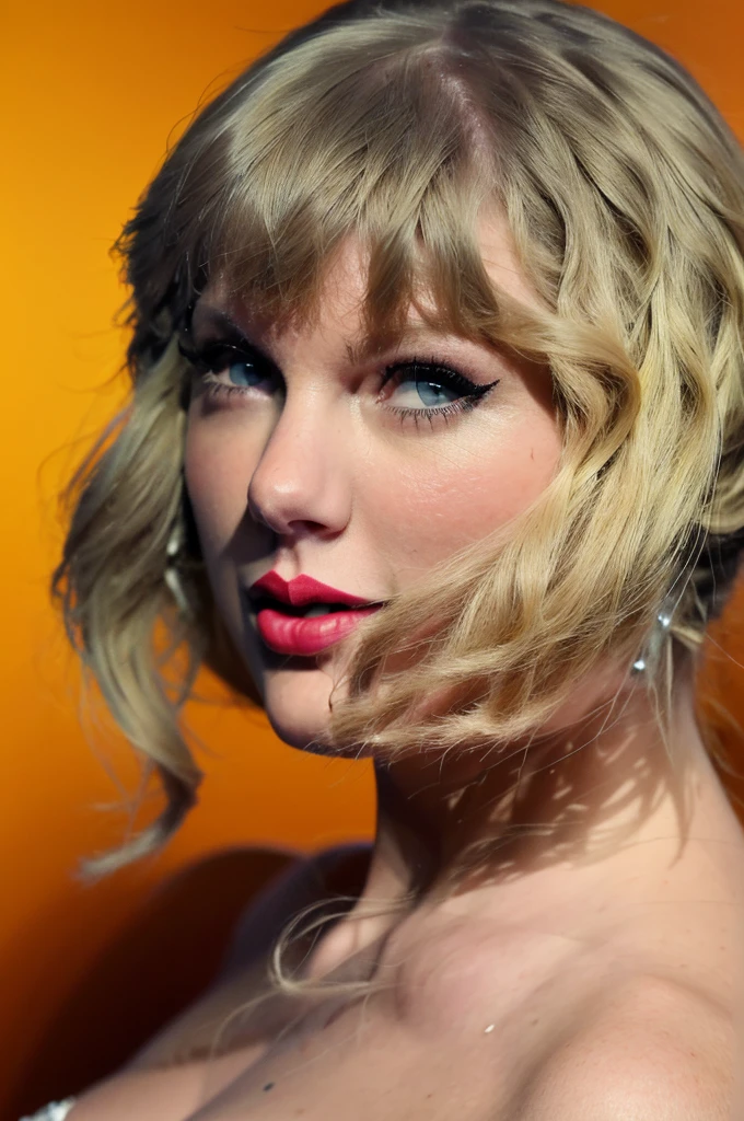 a beautiful detailed portrait of Taylor Swift, wearing a sexy one-piece swimsuit, smiling, full body, with realistic and highly detailed skin texture, best quality, masterpiece, 4k, 8k, photorealistic, ultra-detailed, HDR, studio lighting, vibrant colors, professional