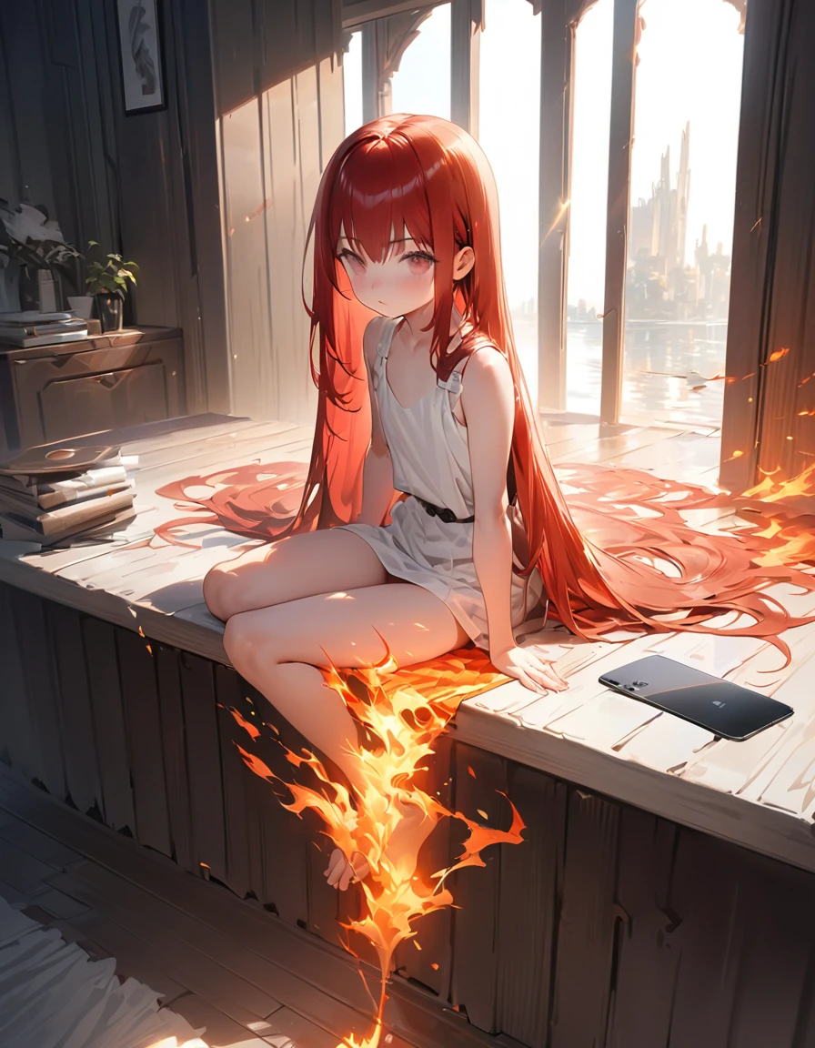 Blazing Flames(Masseter muscle area, high quality, Mysterious, Beautiful and beautiful, Ideal body proportions, Official image art, Impressionism), (Ultra-high resolution, 8k RAW photos, Photorealistic, Natural light, Textile Shading),