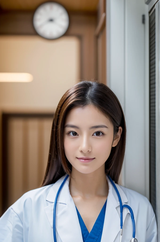 ((Highest quality)), ((masterpiece)), (detailed),Perfect Face,Japanese,Female doctor,White