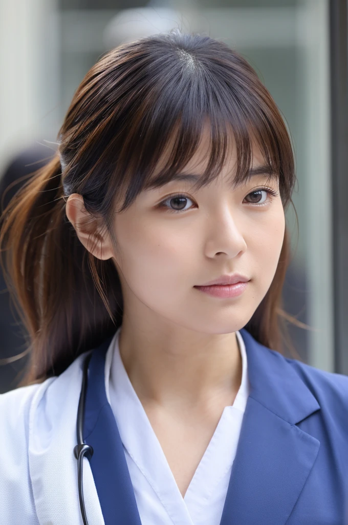 ((Highest quality)), ((masterpiece)), (detailed),Perfect Face,Japanese,Female doctor,White