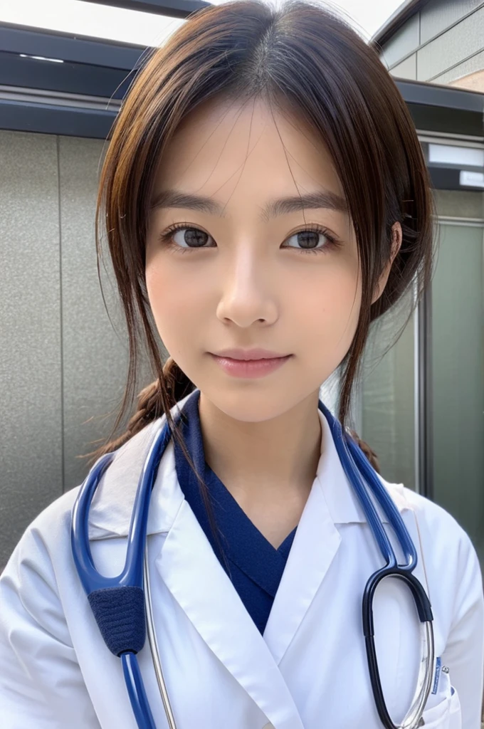 ((Highest quality)), ((masterpiece)), (detailed),Perfect Face,Japanese,Female doctor,White