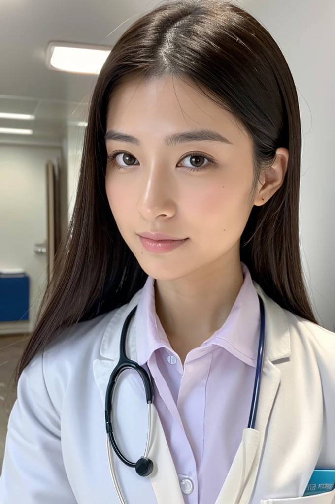 ((Highest quality)), ((masterpiece)), (detailed),Perfect Face,Japanese,Female doctor,White