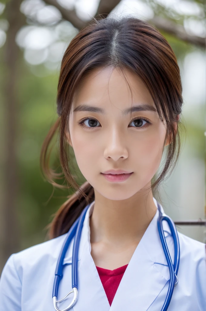 ((Highest quality)), ((masterpiece)), (detailed),Perfect Face,Japanese,Female doctor,White