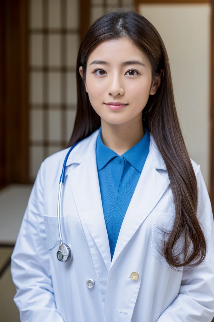 ((Highest quality)), ((masterpiece)), (detailed),Perfect Face,Japanese,Female doctor,White
