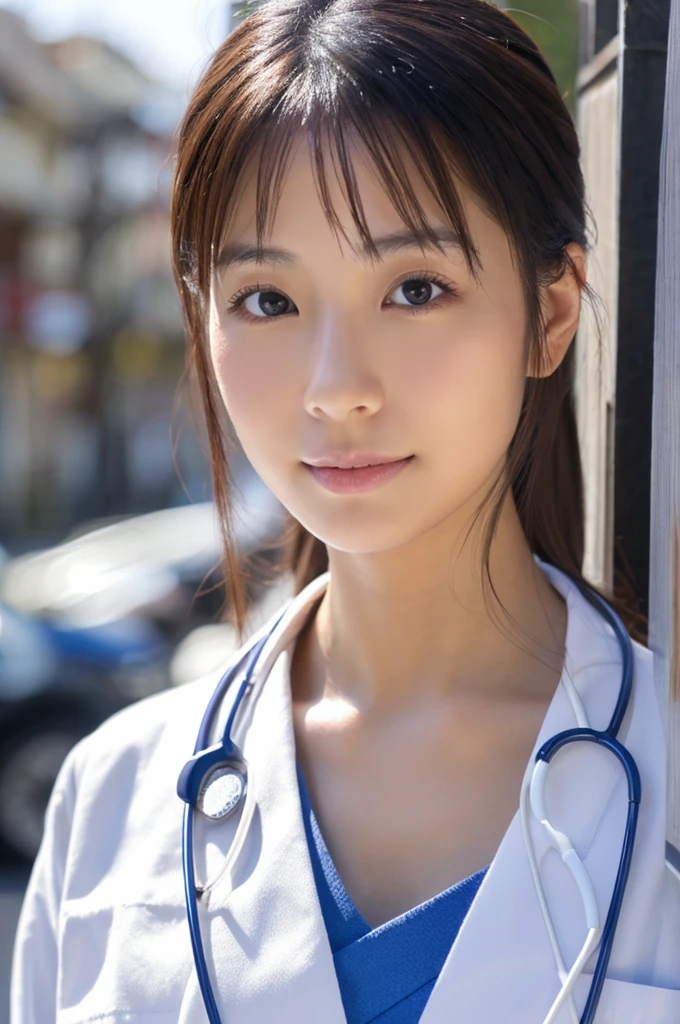 ((Highest quality)), ((masterpiece)), (detailed),Perfect Face,Japanese,Female doctor,White