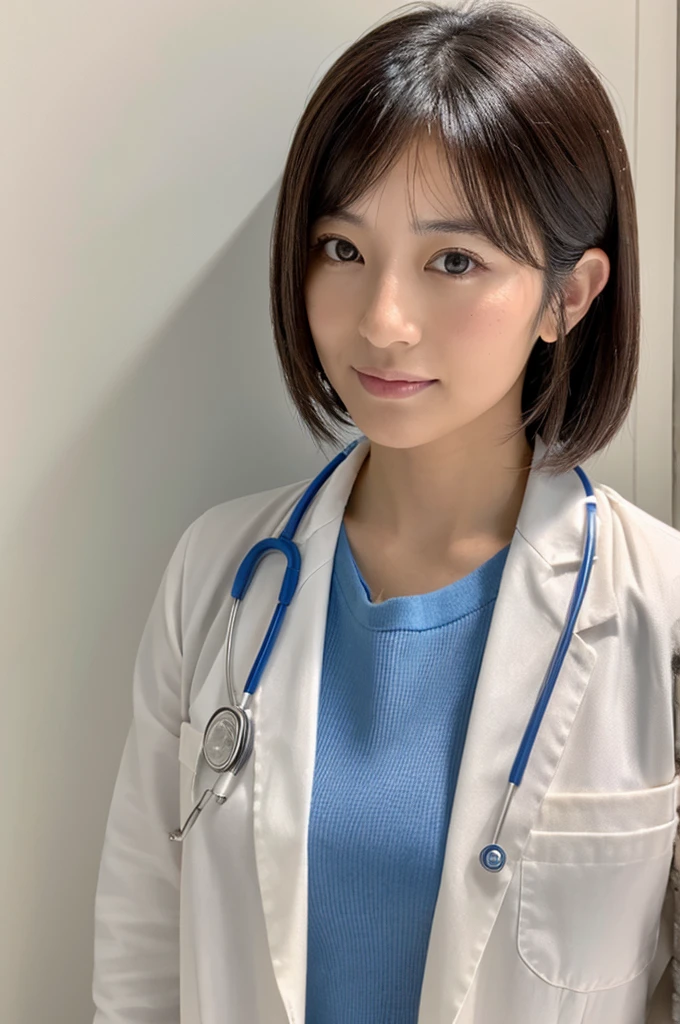 ((Highest quality)), ((masterpiece)), (detailed),Perfect Face,Japanese,Female doctor,White