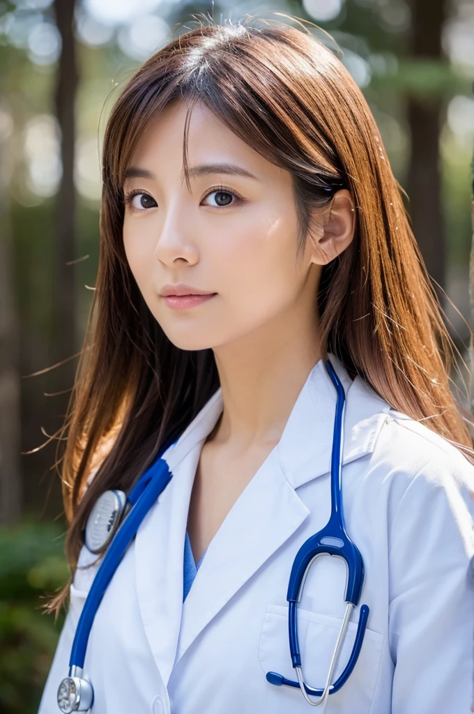 ((Highest quality)), ((masterpiece)), (detailed),Perfect Face,Japanese,Female doctor,White