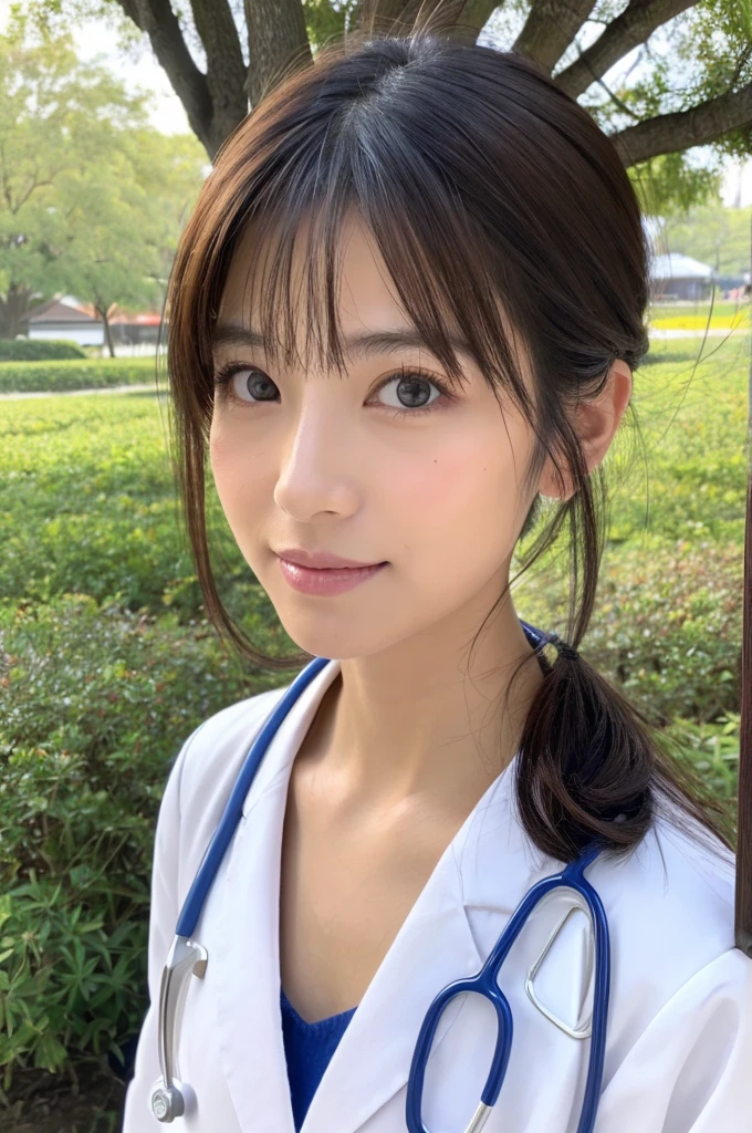 ((Highest quality)), ((masterpiece)), (detailed),Perfect Face,Japanese,Female doctor,White