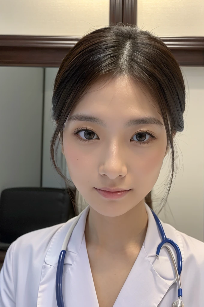 ((Highest quality)), ((masterpiece)), (detailed),Perfect Face,Japanese,Female doctor,White