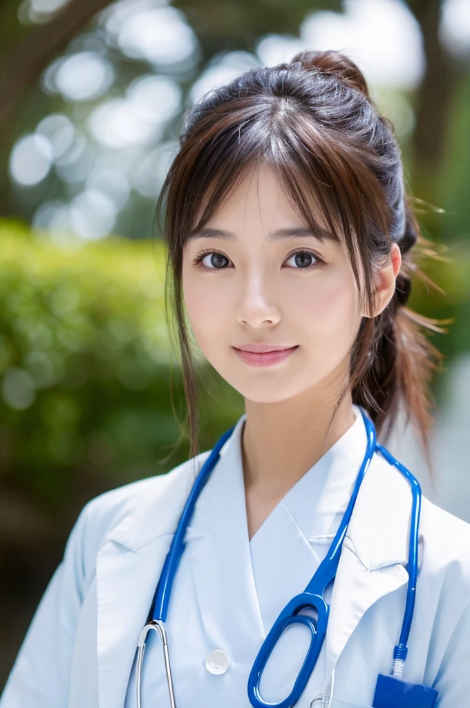 ((Highest quality)), ((masterpiece)), (detailed),Perfect Face,Japanese,Female doctor,White