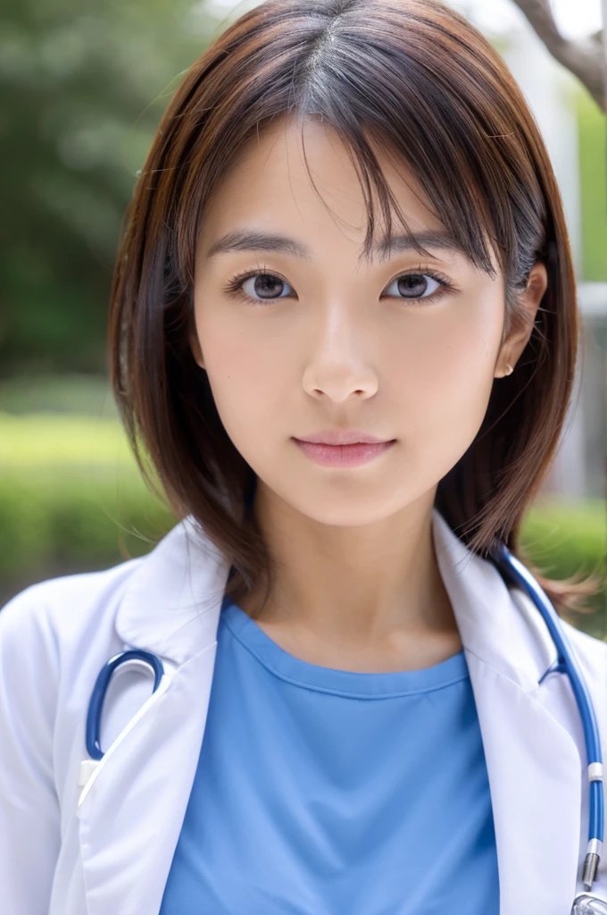 ((Highest quality)), ((masterpiece)), (detailed),Perfect Face,Japanese,Female doctor,White