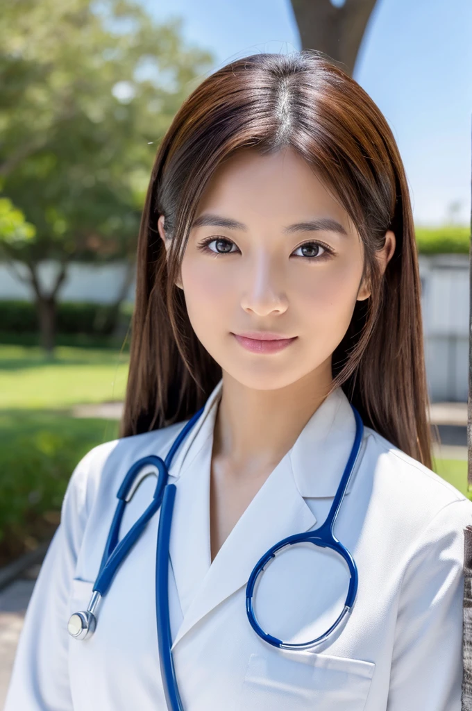 ((Highest quality)), ((masterpiece)), (detailed),Perfect Face,Japanese,Female doctor,White