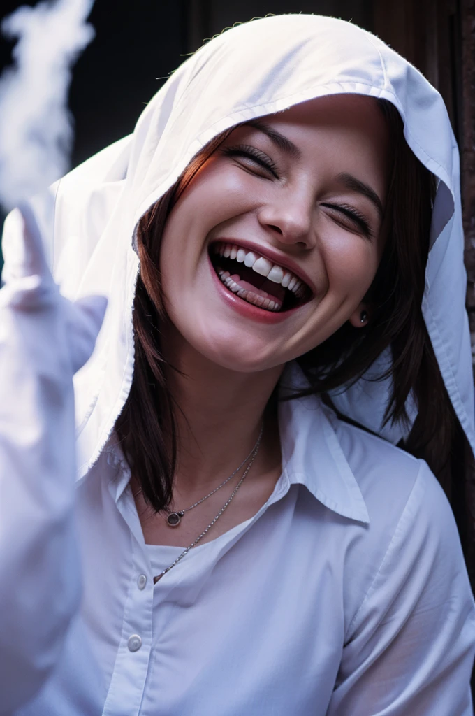 Conjuring ghost laughing 
