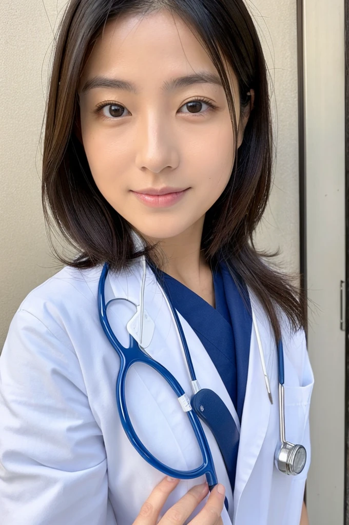 ((Highest quality)), ((masterpiece)), (detailed),Perfect Face,Japanese,Female doctor,White