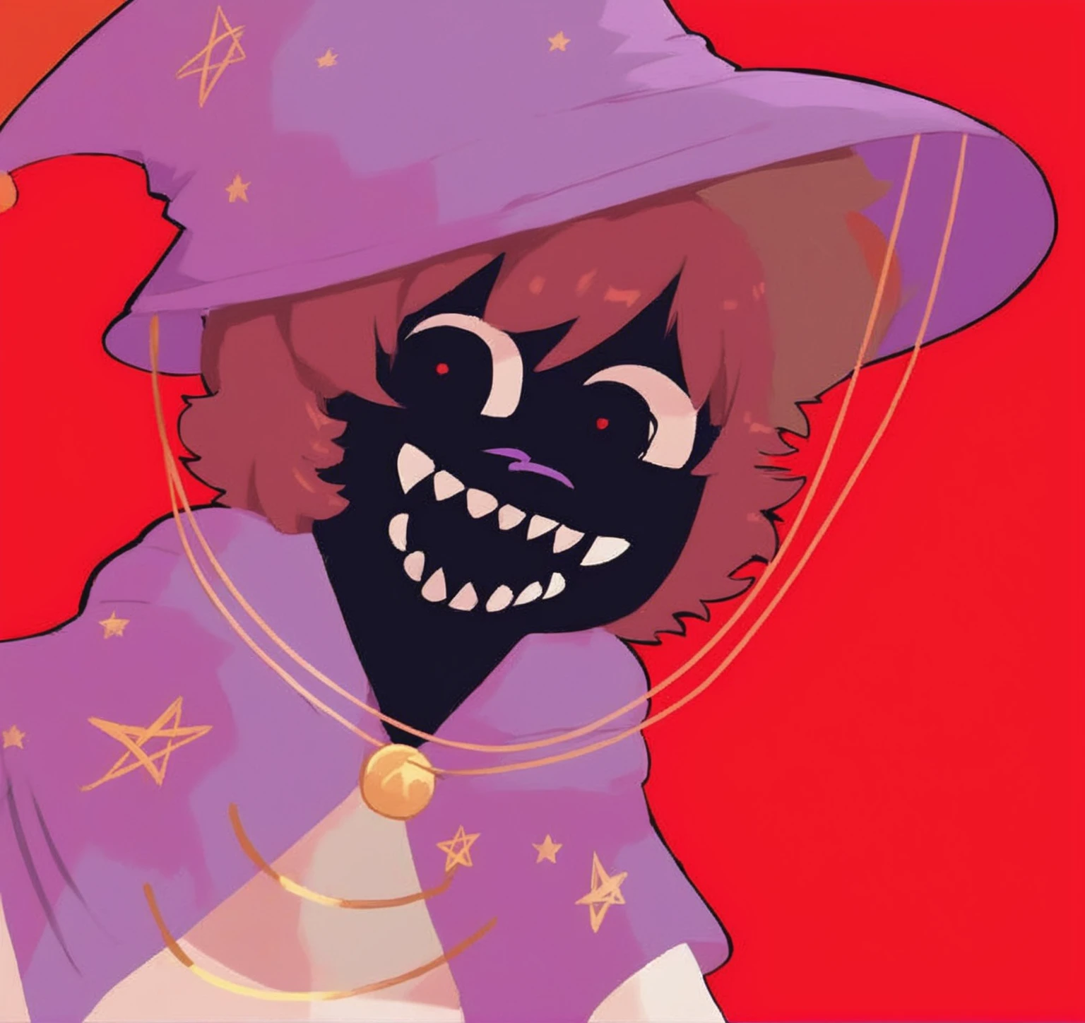 A closeup of a cartoon character wearing a purple hat, witch girl, scarry but bewitching, witchy, bright witch, a witch, witch, [[[[smiling evilly]]]], portrait of a witch, witch woman, cat witch, witch academia, archmage with hat, portrait of a young witch girl