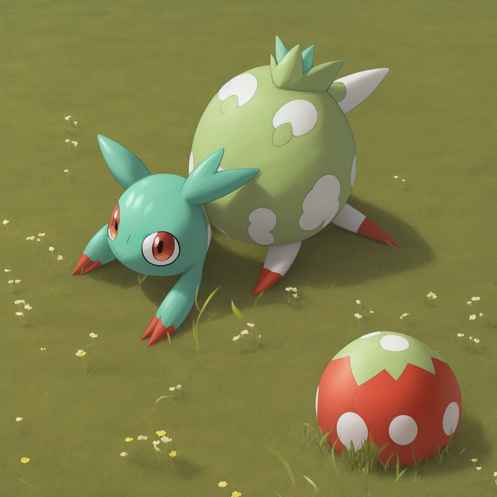 sola, grass, pokemon (creature), no humans, >