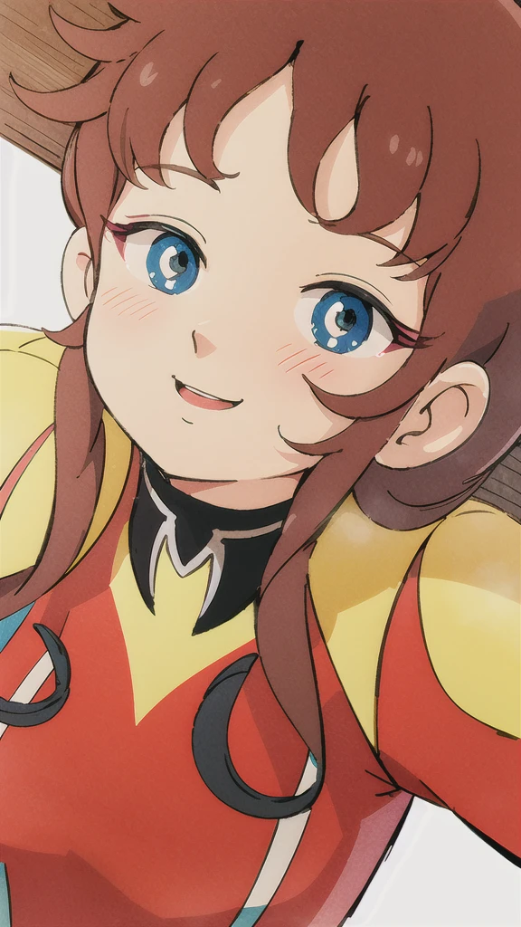 (ultra-detailed:1.3), (super fine illustration:1.2), (best quality:1.3), (masterpiece:1.3), (disheveled hair, beautiful detailed eyes:1.1), (high resolution),
1 girl,
Mary, red bodysuit,
Inside the laboratory、Laughing with your mouth open、Happy expression、Your cheeks are flushed、Slightly chubby、