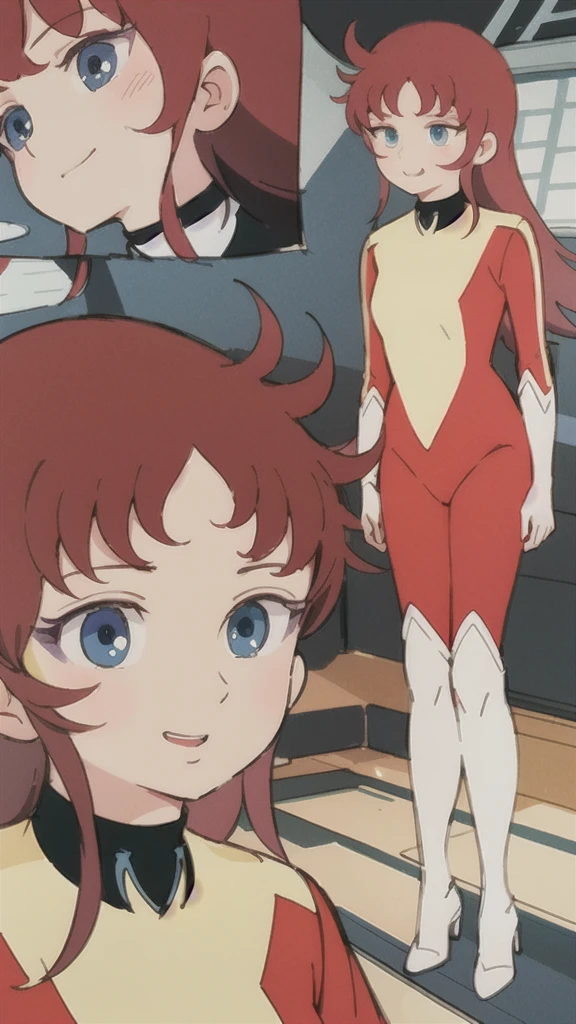 (ultra-detailed:1.3), (super fine illustration:1.2), (best quality:1.3), (masterpiece:1.3), (disheveled hair, beautiful detailed eyes:1.1), (high resolution),
1 girl,
Mary, red bodysuit,
Inside the laboratory、Laughing with your mouth open、Happy expression、Your cheeks are flushed、Slightly chubby、