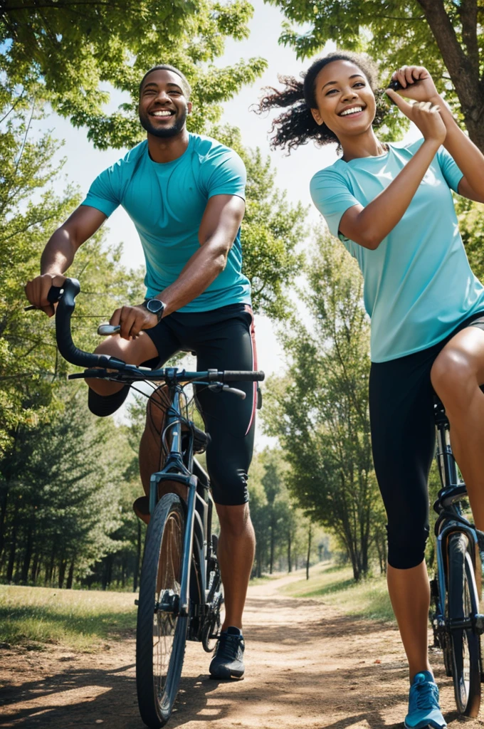 Image of healthy people enjoying outdoor activities]
