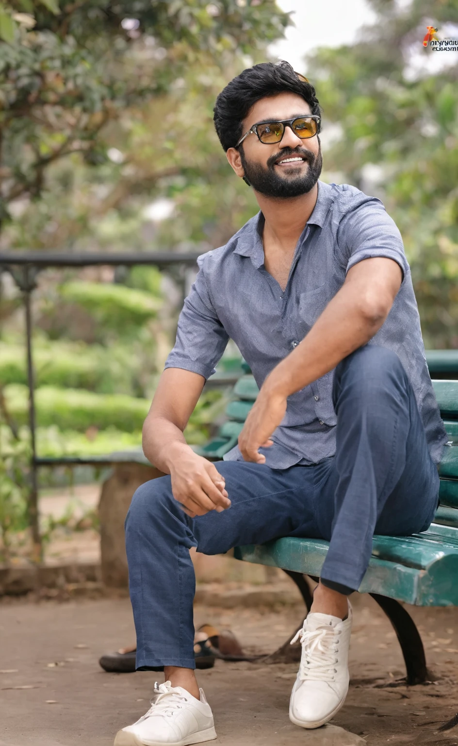 there is a man sitting on a bench in a park, jayison devadas, ayan nag, portait photo profile picture, with accurate face, headshot profile picture, profile pic, candid picture, jayison devadas style, candid photo, professional profile picture, good looking face, very artistic pose, riyahd cassiem, profile picture 1024px