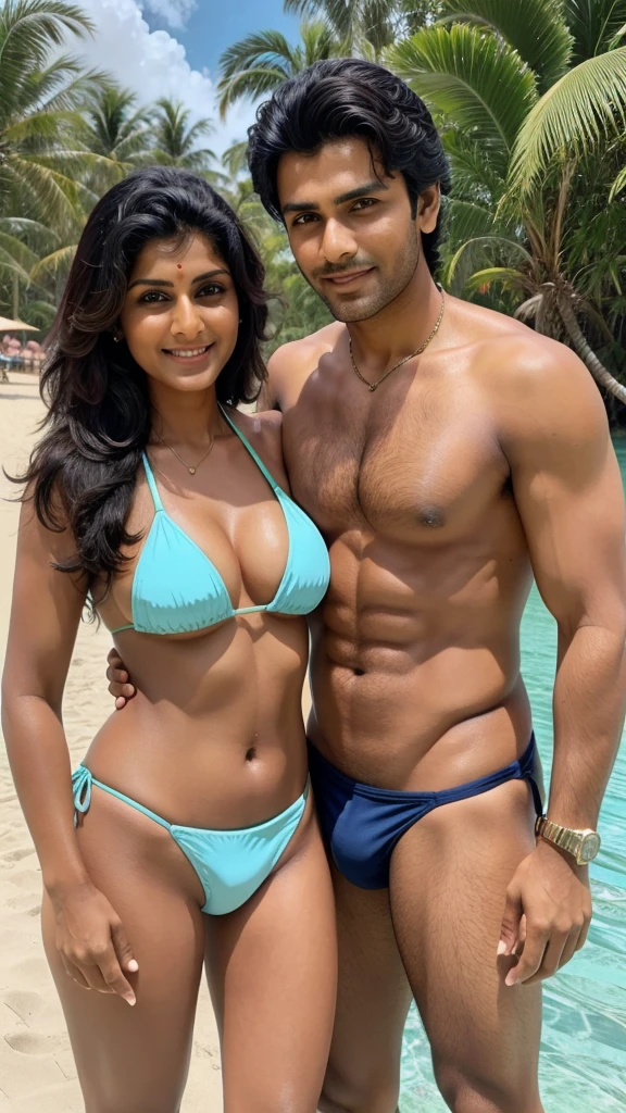 Renuka with boyfriend in bikini 