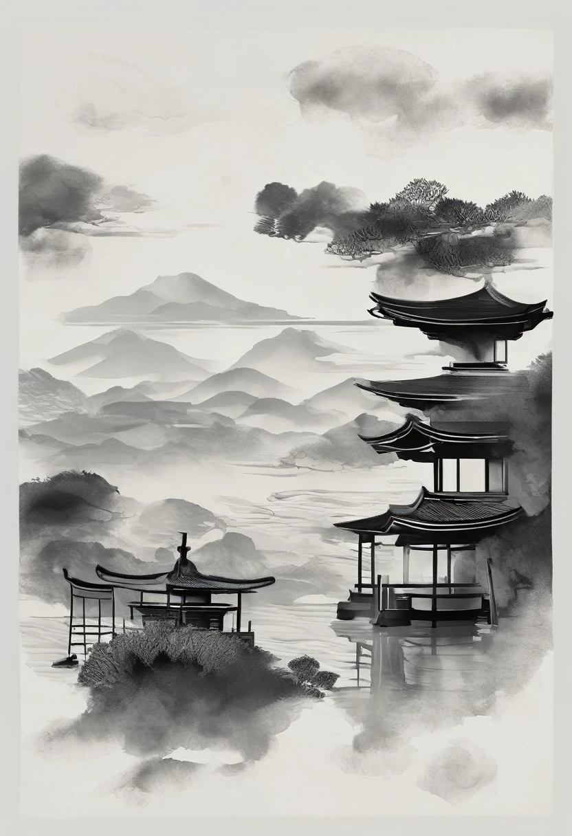 
You are a professional illustrator　
You will be able to create high quality images.。
Create a very advanced image frame image in 1280x420px。It is a horizontal style. I would like a square frame made with a brush stroke to imitate ink and look like a hazy icon. I would like a design that looks like it was written on washi paper. It is a traditional Japanese design, not Chinese.
　
And it&#39;s a very high quality image, no background.、Please create it on a pure white background. Please emphasize the faded feel of the brush. Japanese style　
Sharp focus Bold color gradation No figures Bold brush strokes Monotone　Monochrome　Black and White
