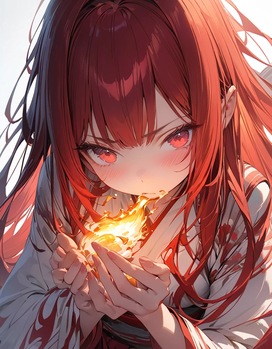 Embarrassed(Masseter muscle area, high quality, Mysterious, Beautiful and beautiful, Ideal body proportions, Official image art, Impressionism), (Ultra-high resolution, 8k RAW photos, Photorealistic, Natural light, Textile Shading),Perfect Fingers