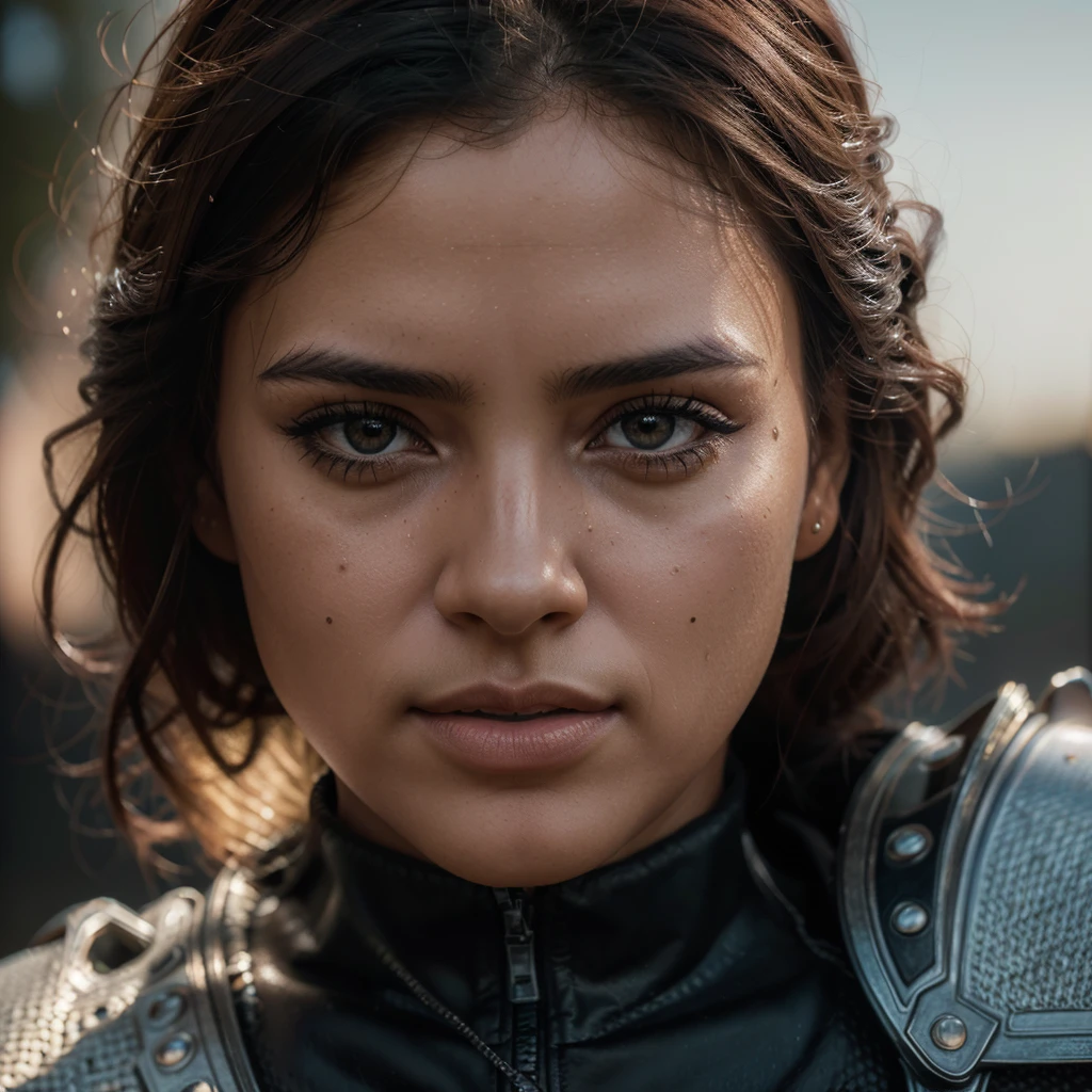 Crie a imagem da dramatic lighting de uma criança mulher loira com olhos azuis morena, digital art trends on Artstation 8k HD realistic detailed high definition, circunstanciado, texture skin, hyper detailled, textura de pele realista, armour, best qualityer, ultra-high resolution, (photorrealistic:1.4), high resolution, circunstanciado, raw photos, re sharp, por Lee Jeffries Nikon D850 Film Stock Photography 4 Kodak Portra 400 Camera F1.6 rich lens colors, hyper-realistic texture, realistic texture, dramatic lighting, engine unreal, tendências no artstation cinestill 800,