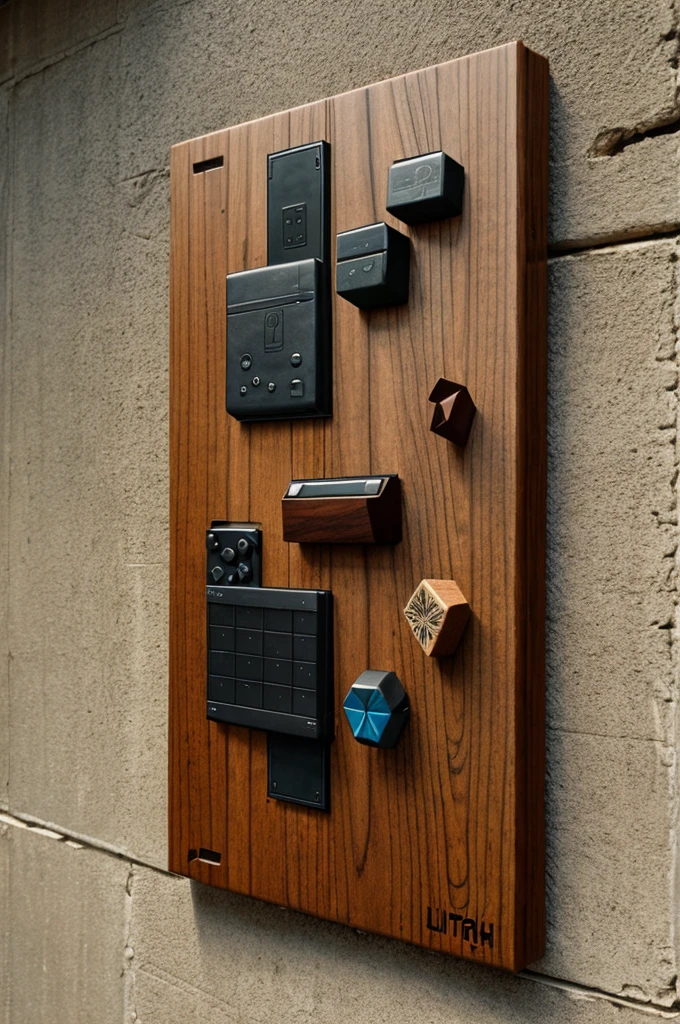 I want a switch board design inspired from Nature elements wood