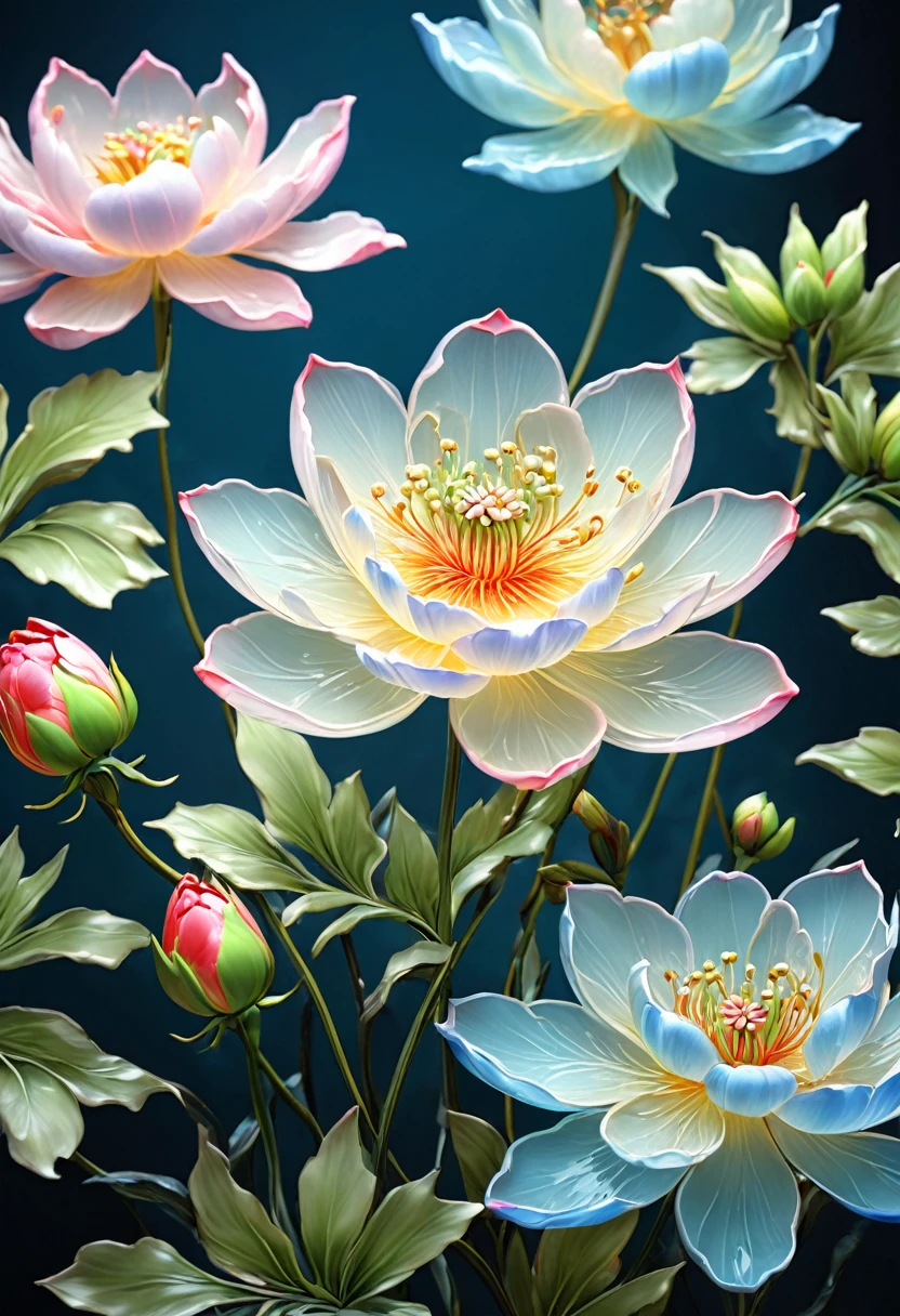 Thousand Flower Glass Style,(best quality,4K,8K,high resolution,masterpiece:1.2),Extremely detailed,Practical,photoPractical:1.37,Flawless,China&#39;s largest saltwater lake,Magnificent views,Mysterious waters,Shiny surface,Reflecting the clear blue sky,beautiful colorful flowers,Floating delicately,Flawless的花瓣,Dancing in the breeze,Award-winning works,Recognized for its artistic excellence,Praised for its creativity and craftsmanship,Negative Space,Perfect balance with the theme,Highlight the beauty and simplicity of the scene.