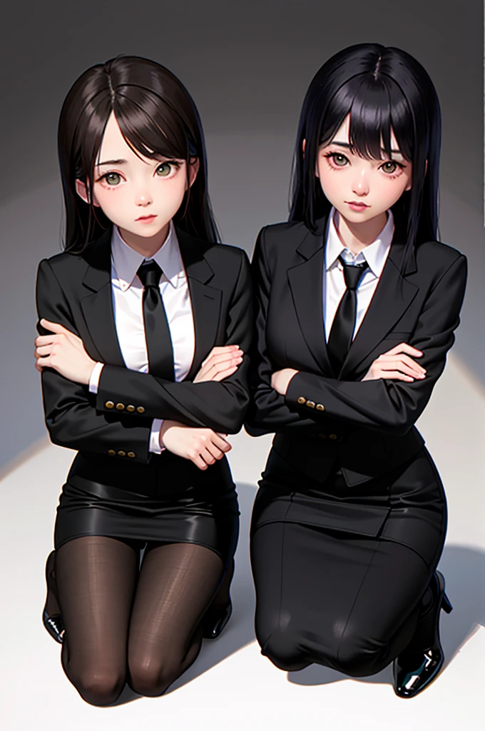 （（Highest quality））、（（masterpiece））、（familiar）、（HD）、（reality）、8K、Best shadow、Side Light、、Low contrast、（complex：1.4）、（（（Two office ladies standing side by side half squatting））、（（Stick out your butt））、、Suit、（A pencil skirt、）、（A man in pants）、（Close-up of both men&#39;s buttocks：1.5）、（（Rear view））、photo、Looking up from the ground behind、（Bright office reception room