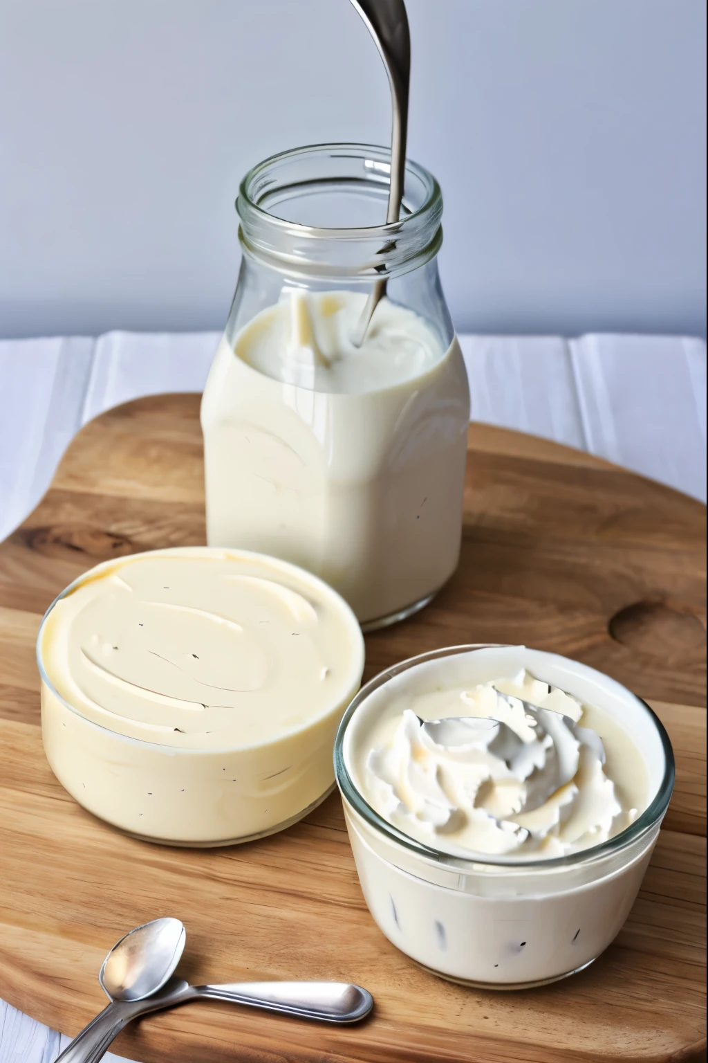 Milk, yogurt, cream and cheese