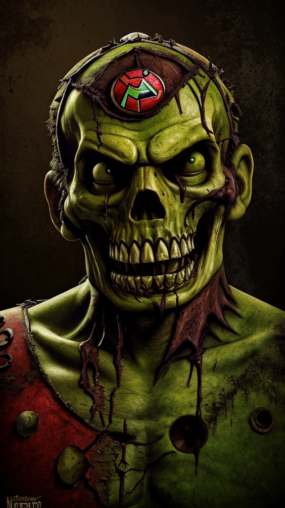 Realistic decomposed mario zombie
