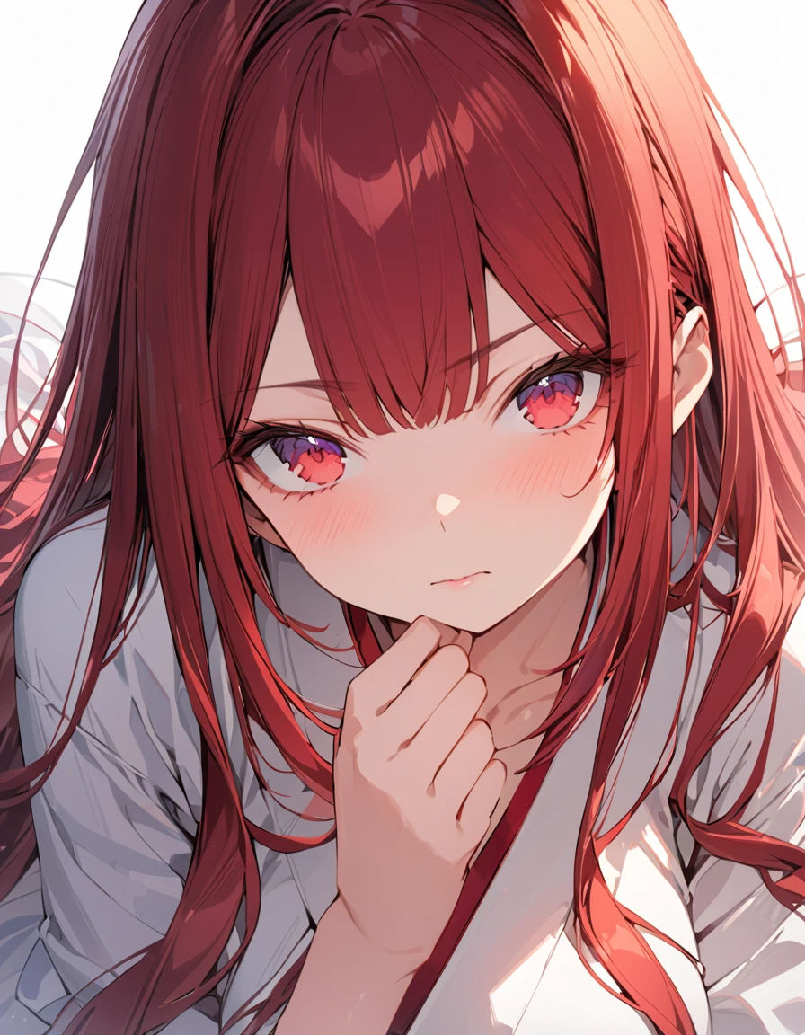 masterpiece　Detailed description　A woman with very long red hair　Japanese style