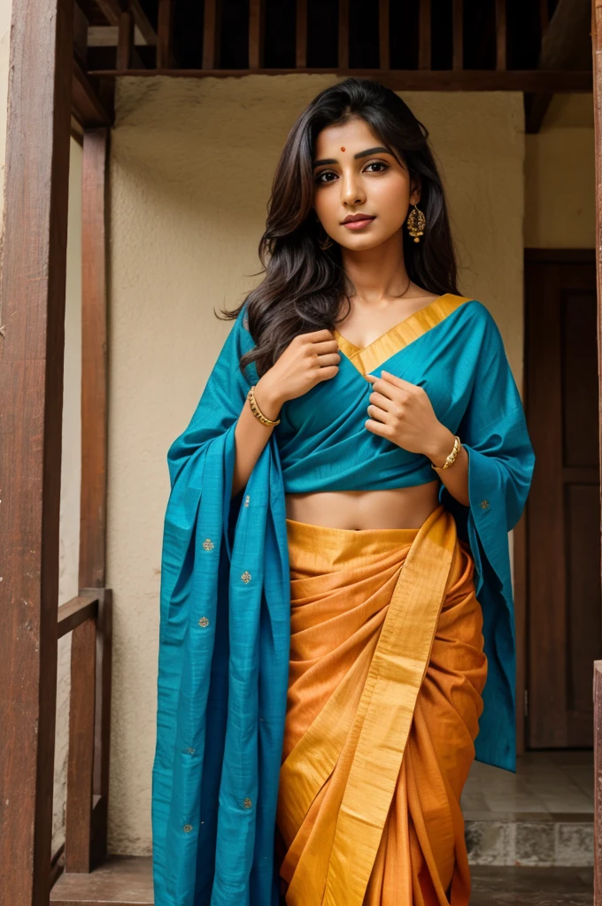 Sari pahani hui girl