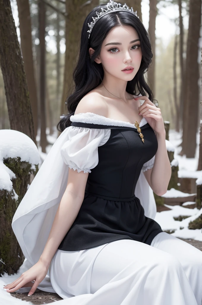 SNOW WHITE PRINCESS AROUND 7 BLACK MEN