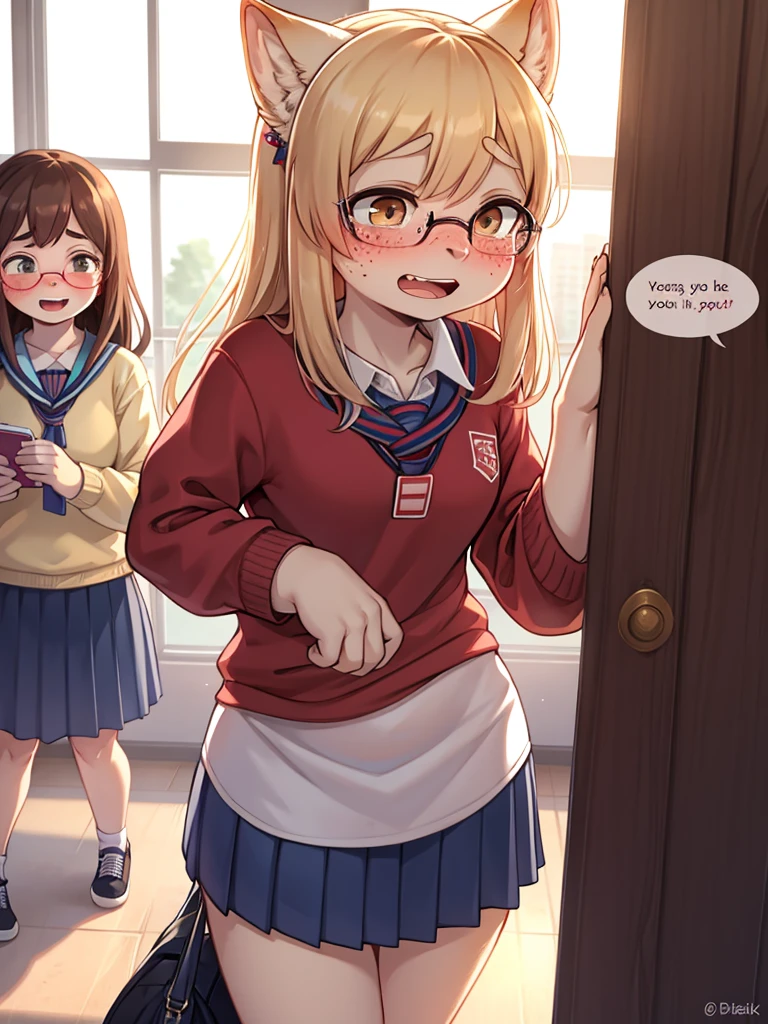 ugly face female , ugly loose body , (Freckles:0.9) , Romance , (sexual harassment:0.2) , dull Fluttery clothes , shy geek , school , Embarrassing things that girls can't say , (labia:0.9)