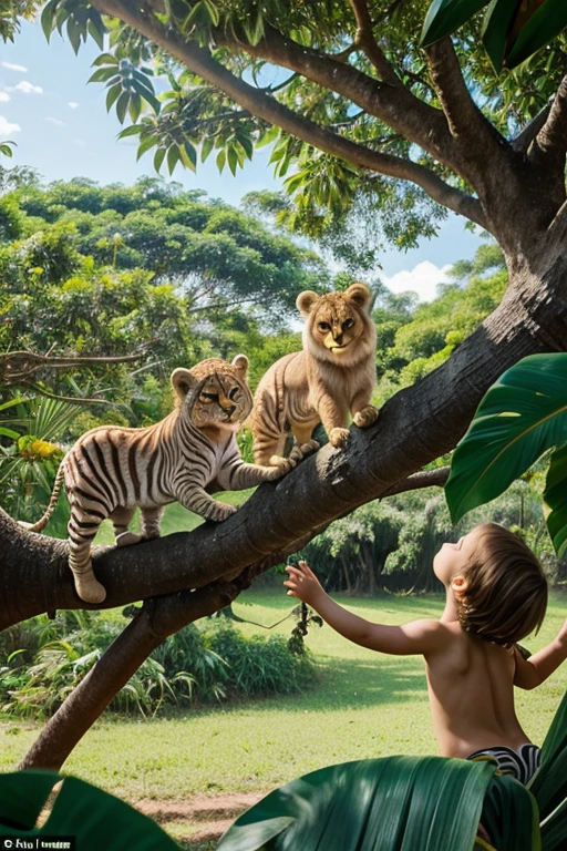Once upon a time, in a beautiful jungle, lived five best friends: Leo the Lion, Ella the Elephant, Ziggy the Zebra, Mia the Monkey, and Ollie the Owl. They loved playing together and exploring the jungle. One sunny morning, they gathered at their favorite spot near the big mango tree.