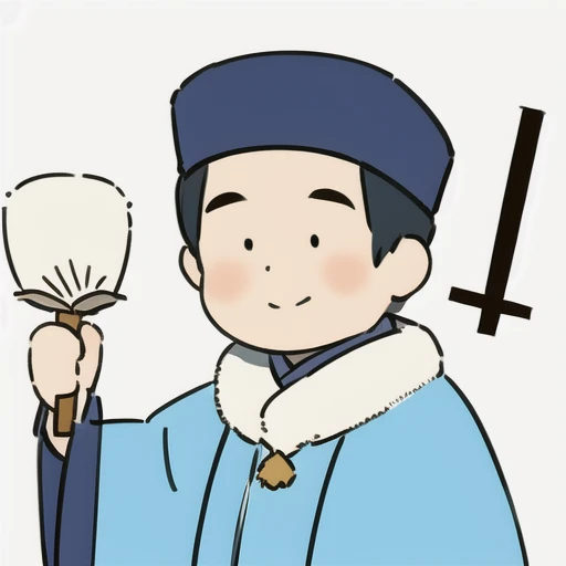 (masterpiece, Highest quality:1.2), One boy, alone,Feather fan、Kong Ming