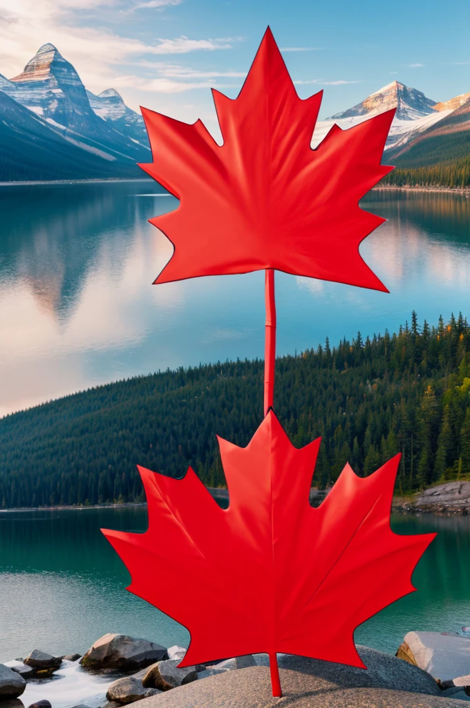 create an image for canada day celebration using the canadian flag