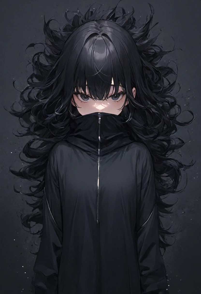 Turn your head and look down, black clothes , masterpiece ,