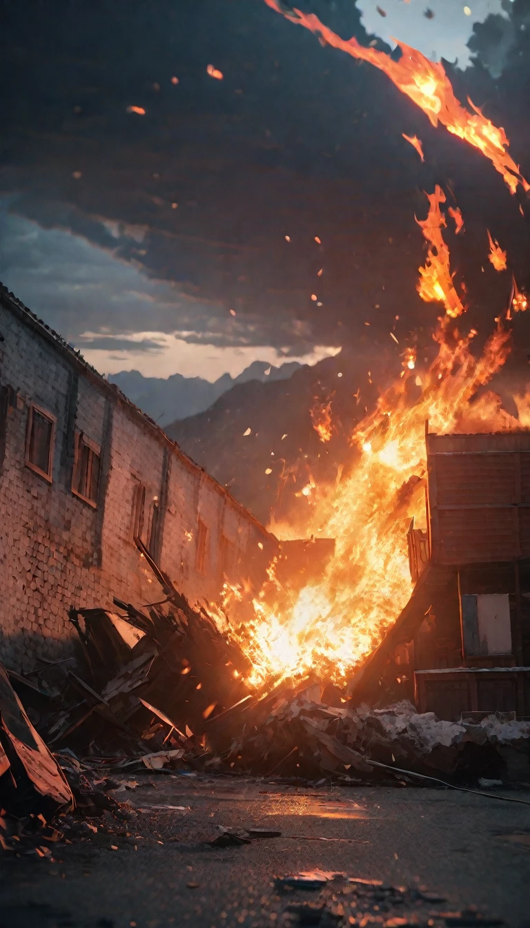 (8K, RAW photos, best quality, masterpiece: 1.4), (((disaster))),Ultra-high resolution, Extremely detailed, light, Close-up of the flame, Spooky ghost, explode, (可怕的explode, Bright flame:1.2), Destructive,Blazing, High-quality shadows, Natural Lighting, (White highlights:1.2), night, cloudy day, (at home:1.2), (Fragmented space:1.2)
