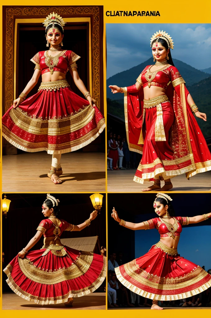 collage traditional dance performance of utrakhand