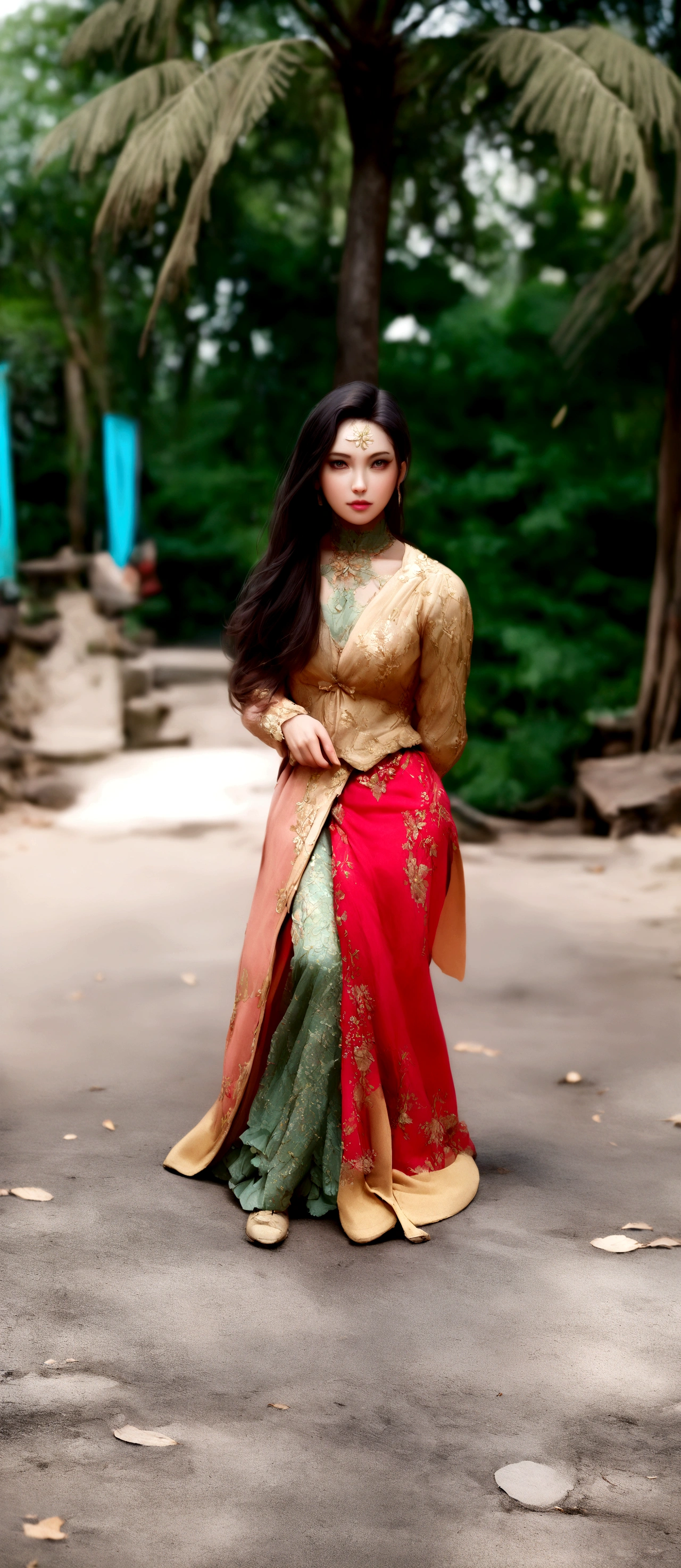 Change background cyberpunk beautiful girl, realistic face Nature background 