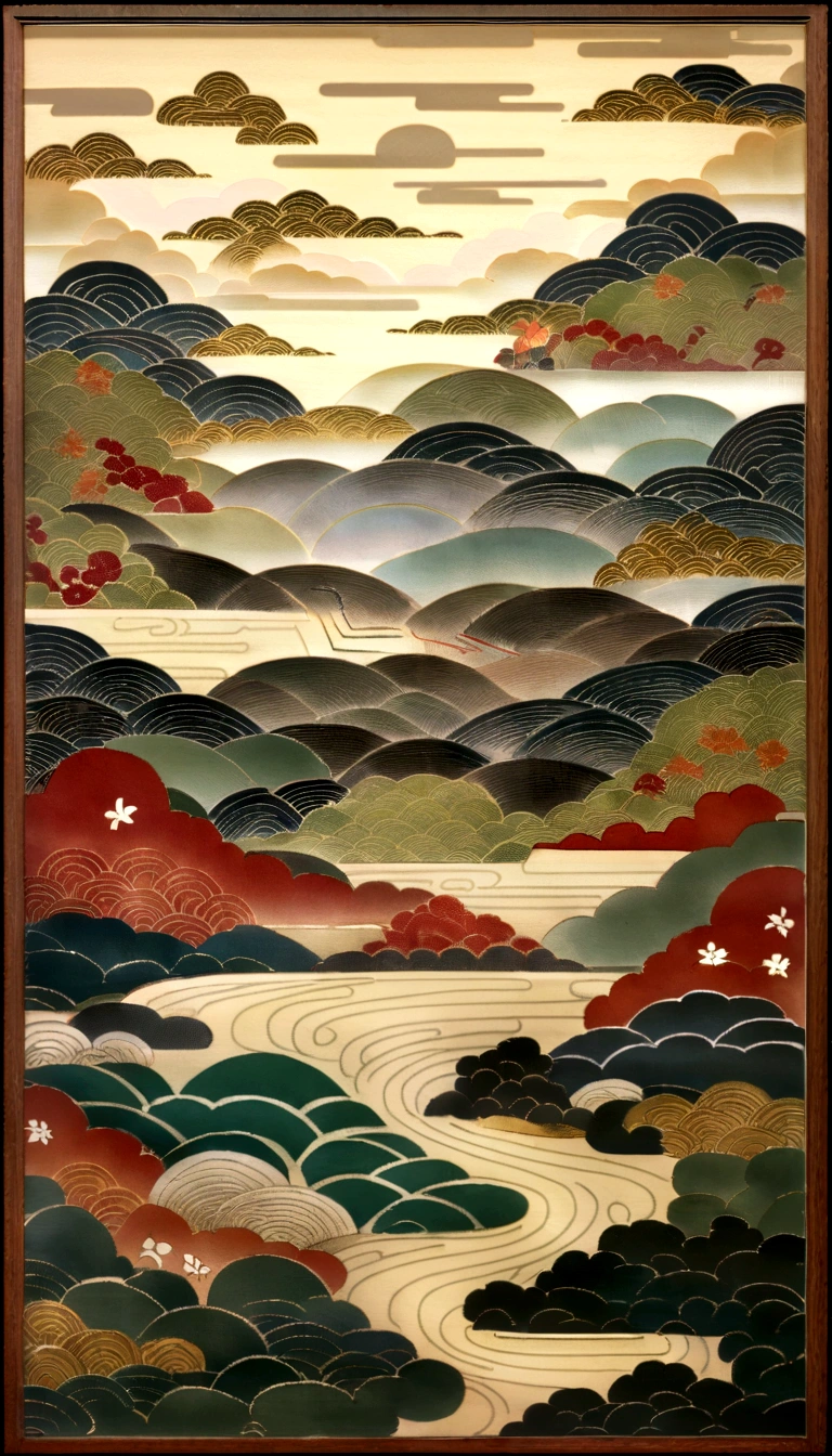 Ancient Chinese paintings,birthday wishes picture,Silk texture,Simple,Idyllic Chinese murals, Light white, Layered Landscape, Japanese Art, Large murals, Ricoh FF-9D, Golden Age Aesthetics, Exotic,Ultra HD,4k Ultra Fine,masterpiece,