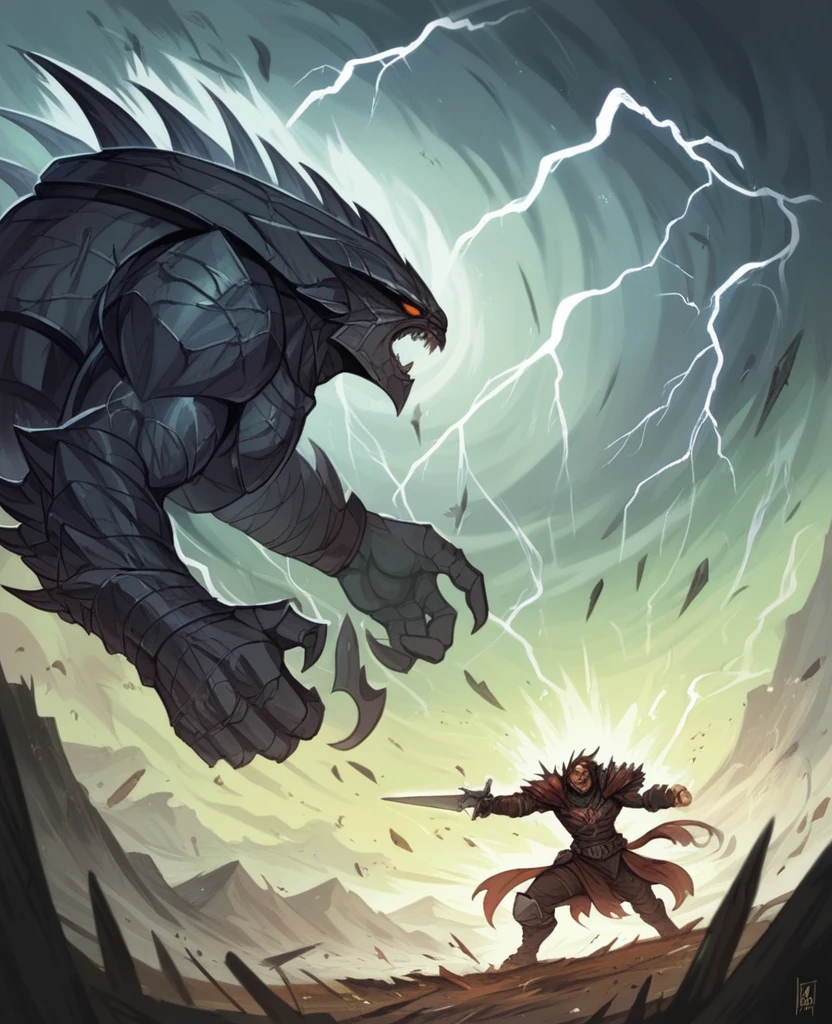  A drawings of a epic battle scene, epic biblical depiction, epic battlescene, battle between good and evil, epic fantasy battle, warhammer fantasy battle, storm of all storms, battle between angels and demons, background aerial battle, lightning, apocalypse art!!!! comic book art style gothic extremely detailed. digital art.,