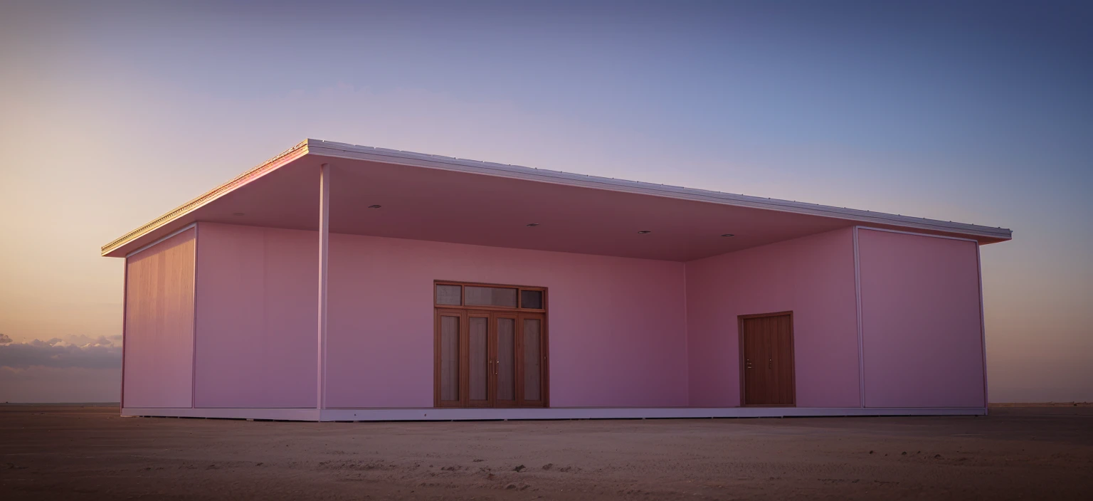 rendering of the pink house